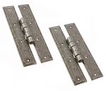 Dark Pewter, Wrought Iron Door "H" Hinges in a Pewter, Rustproof Finish (VF51)